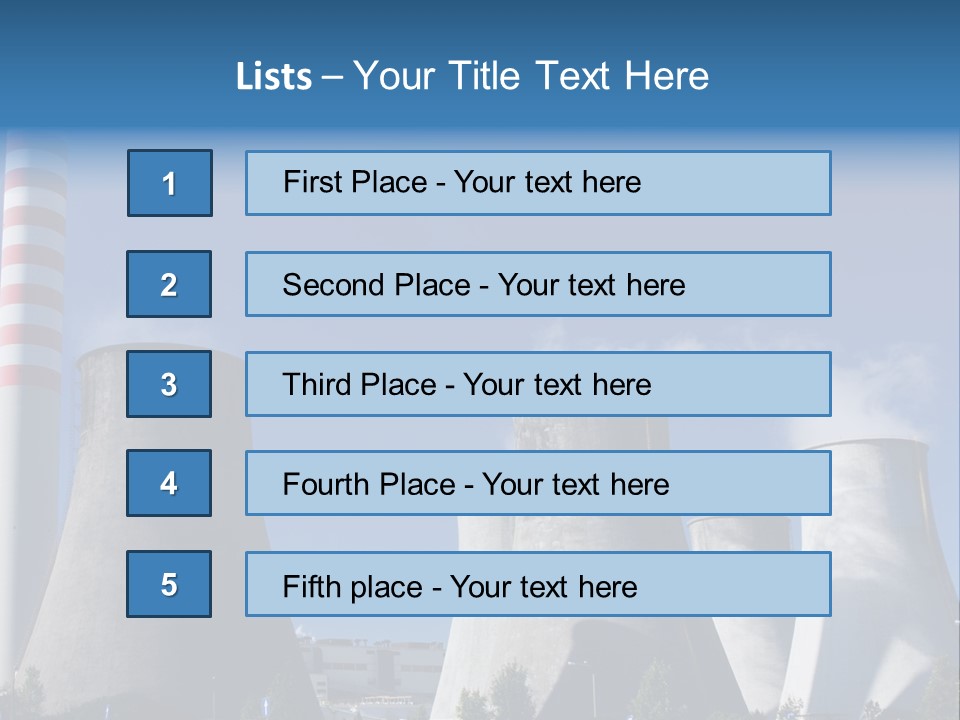 A Power Plant With Smoke Coming Out Of It PowerPoint Template