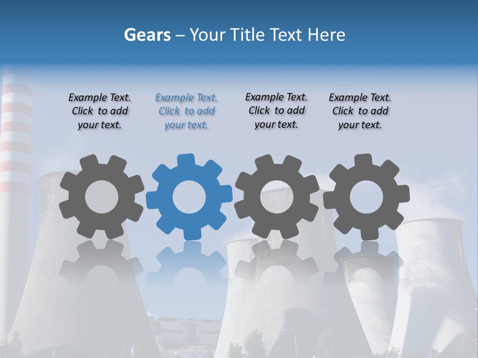 A Power Plant With Smoke Coming Out Of It PowerPoint Template