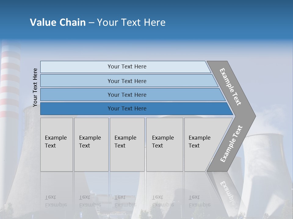 A Power Plant With Smoke Coming Out Of It PowerPoint Template
