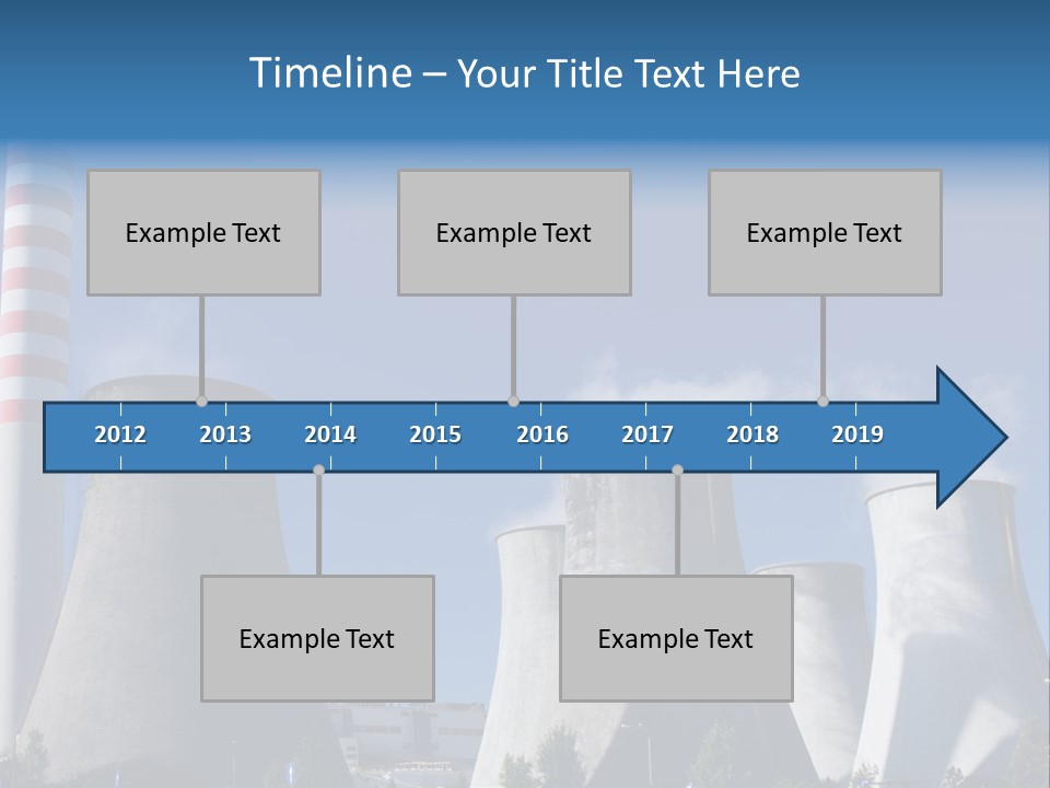 A Power Plant With Smoke Coming Out Of It PowerPoint Template