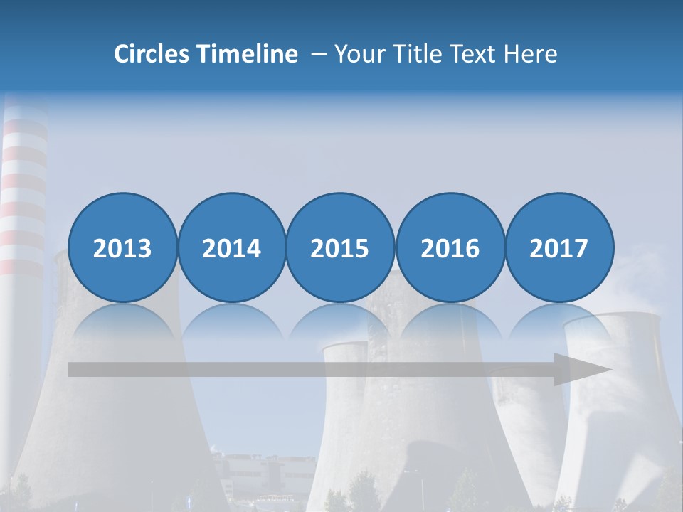 A Power Plant With Smoke Coming Out Of It PowerPoint Template