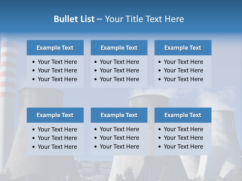 A Power Plant With Smoke Coming Out Of It PowerPoint Template