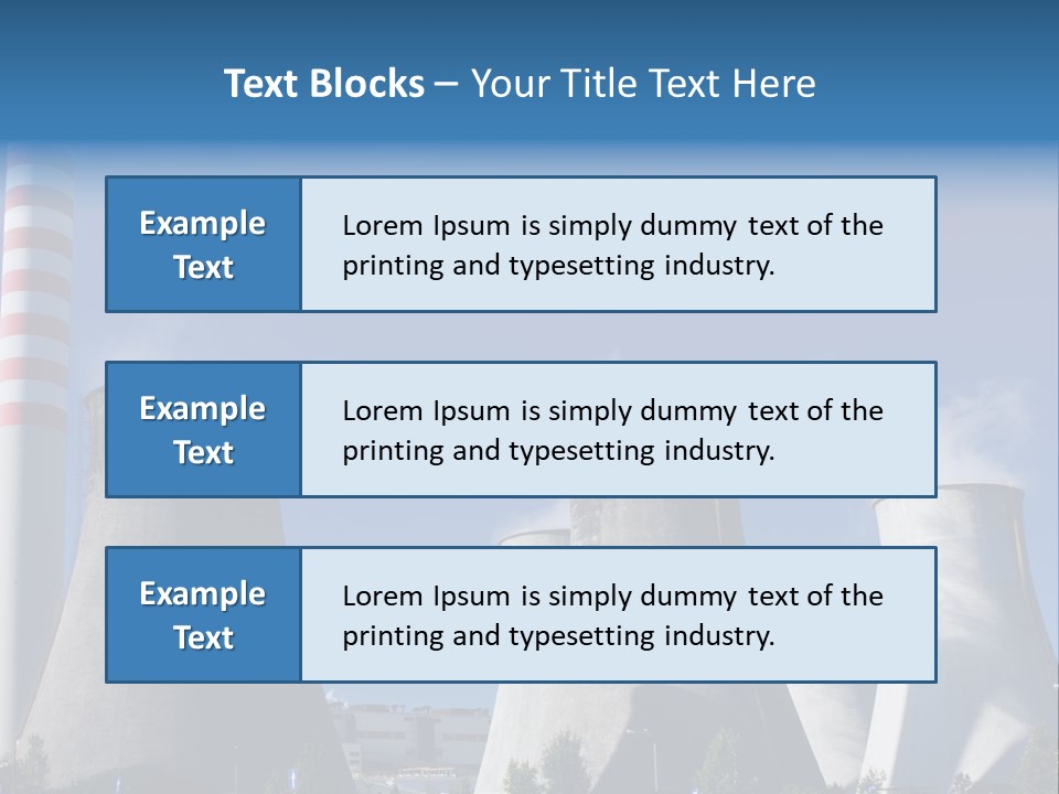 A Power Plant With Smoke Coming Out Of It PowerPoint Template