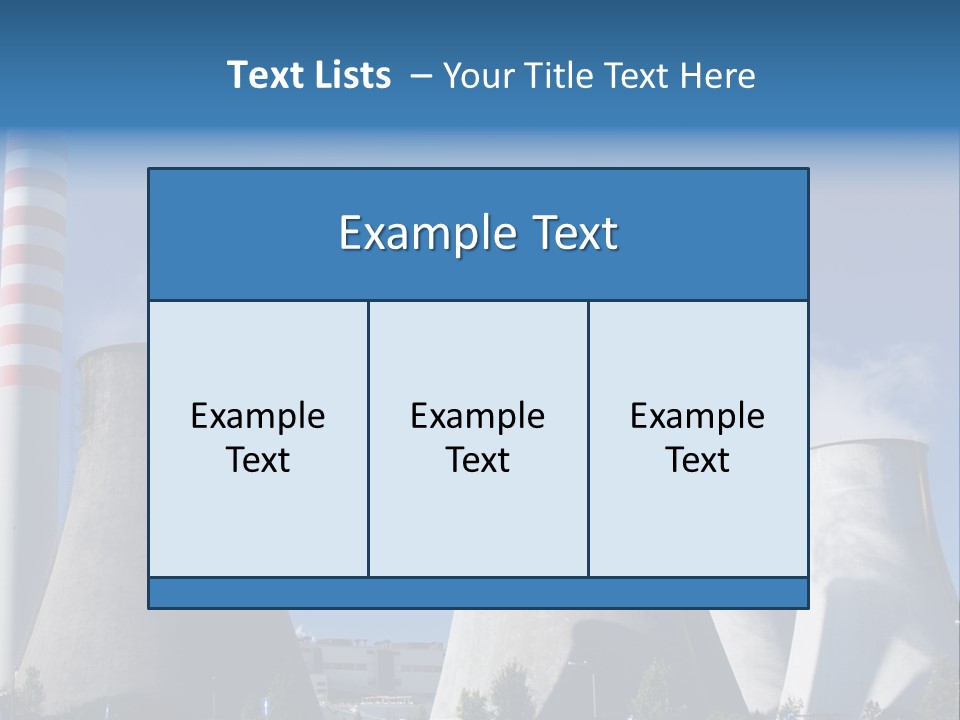 A Power Plant With Smoke Coming Out Of It PowerPoint Template