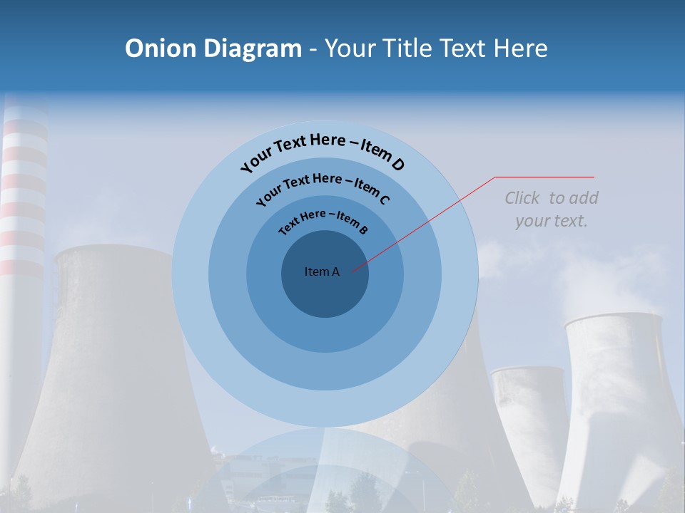 A Power Plant With Smoke Coming Out Of It PowerPoint Template
