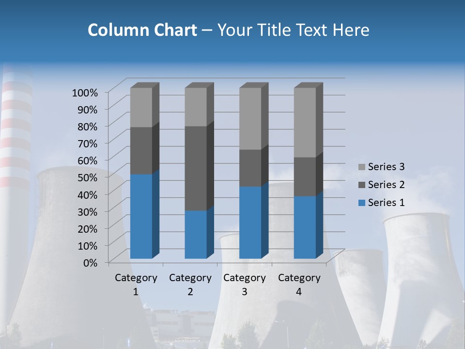 A Power Plant With Smoke Coming Out Of It PowerPoint Template
