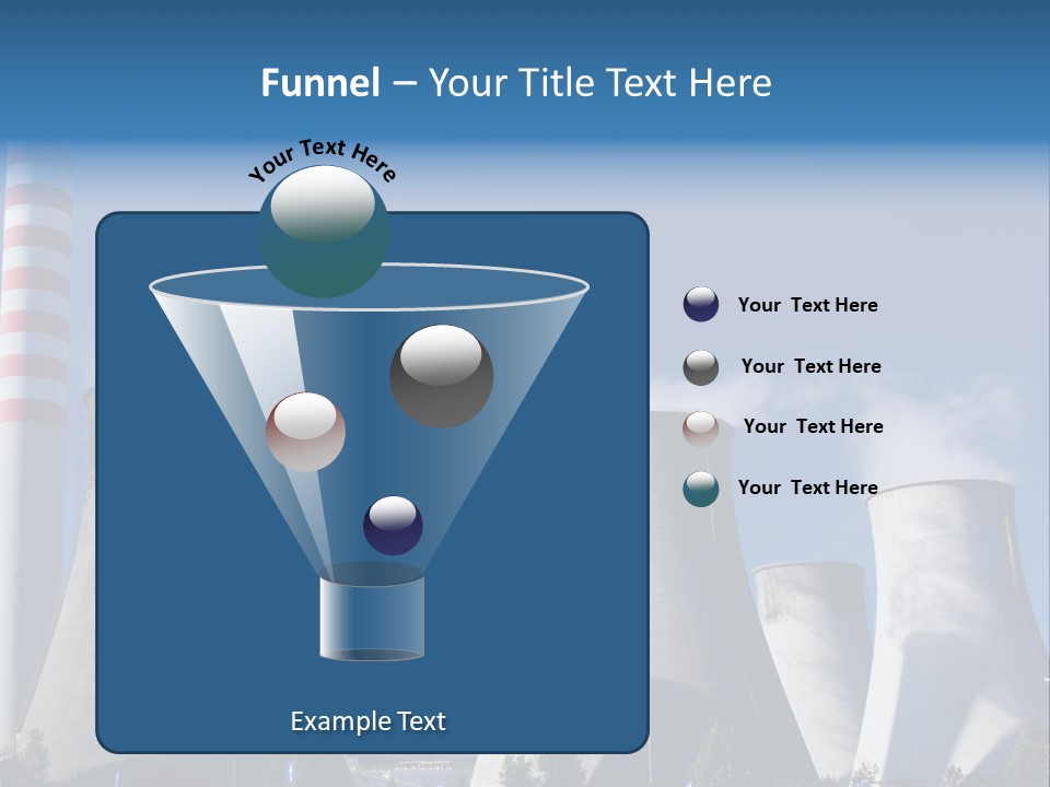 A Power Plant With Smoke Coming Out Of It PowerPoint Template