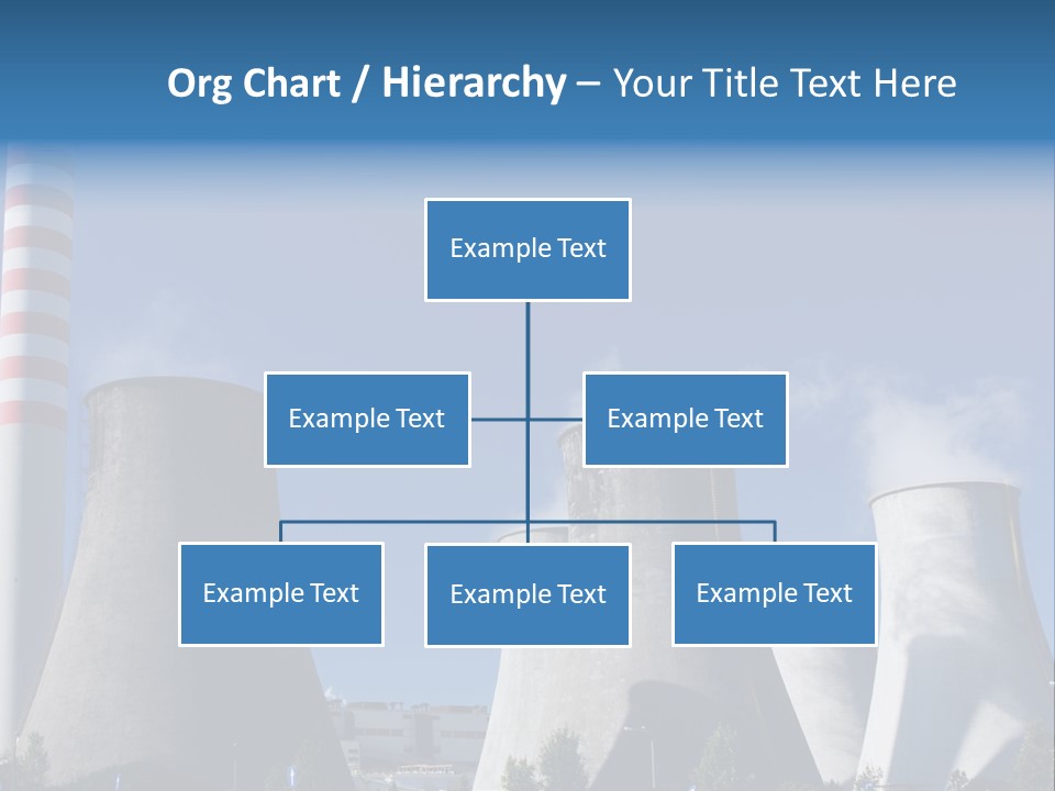 A Power Plant With Smoke Coming Out Of It PowerPoint Template