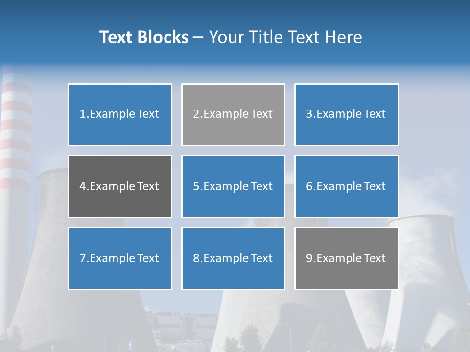 A Power Plant With Smoke Coming Out Of It PowerPoint Template