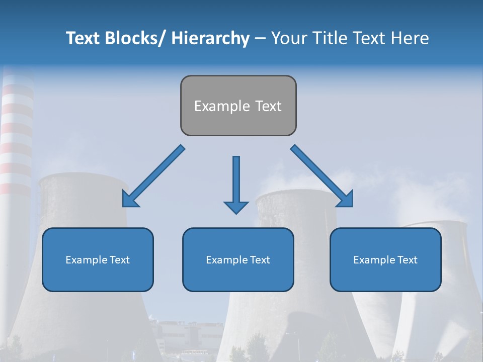A Power Plant With Smoke Coming Out Of It PowerPoint Template