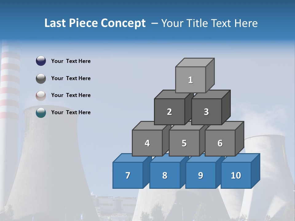 A Power Plant With Smoke Coming Out Of It PowerPoint Template