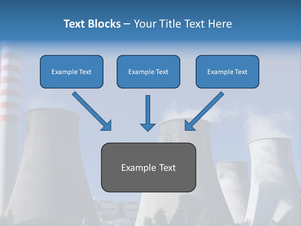 A Power Plant With Smoke Coming Out Of It PowerPoint Template