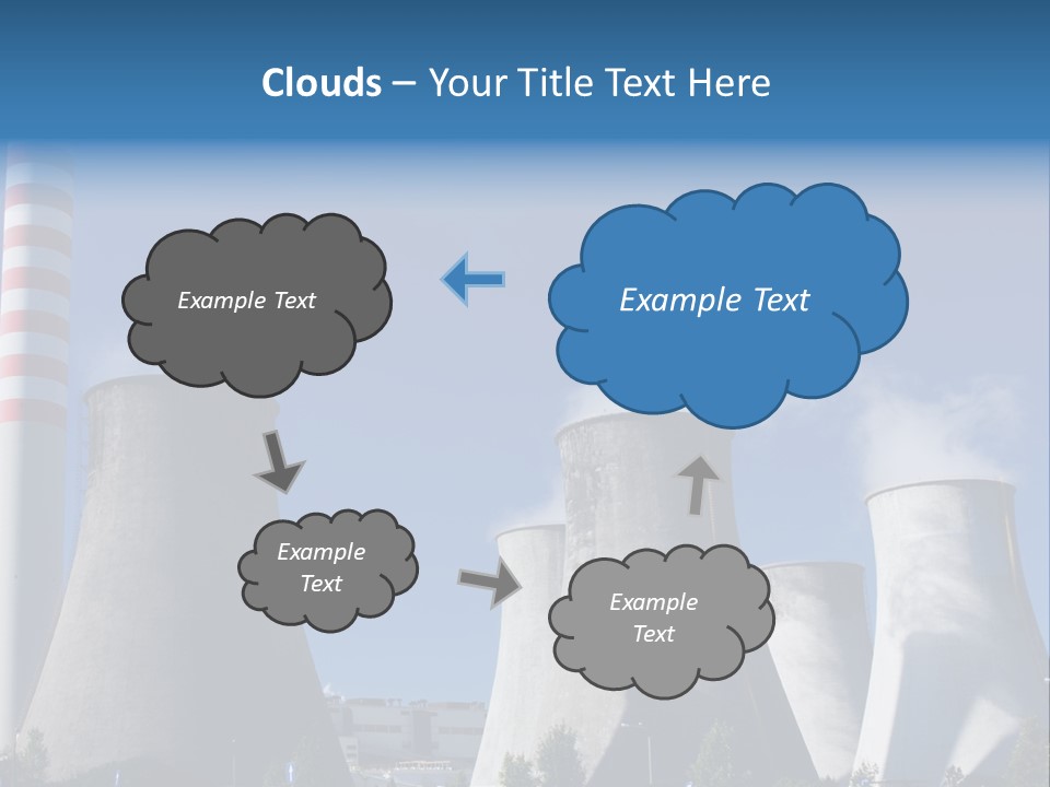 A Power Plant With Smoke Coming Out Of It PowerPoint Template