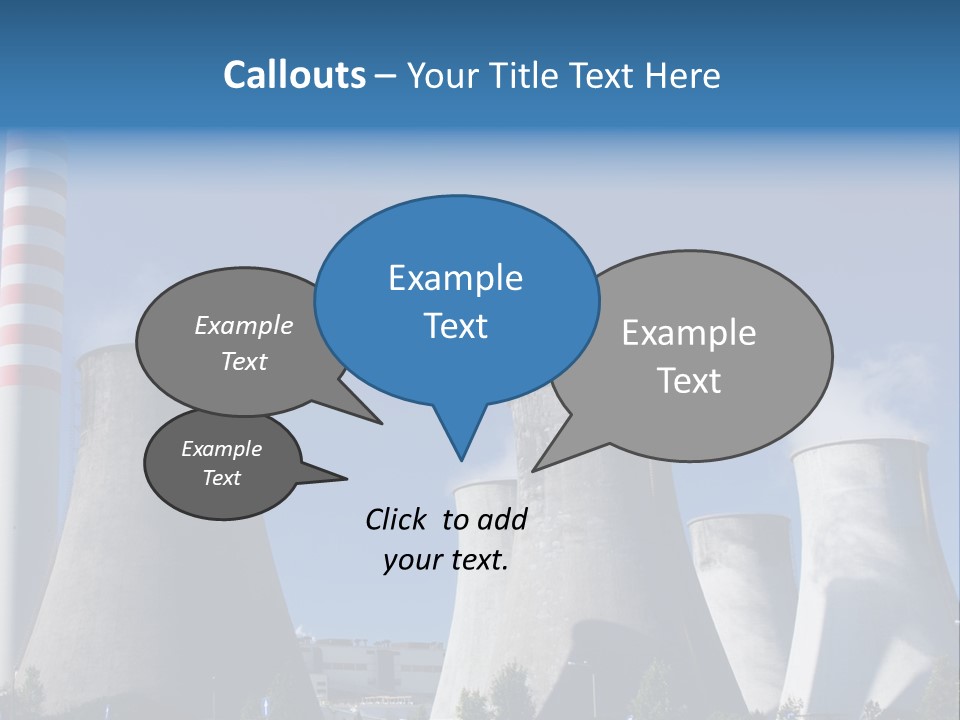 A Power Plant With Smoke Coming Out Of It PowerPoint Template