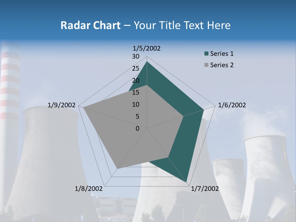 A Power Plant With Smoke Coming Out Of It PowerPoint Template