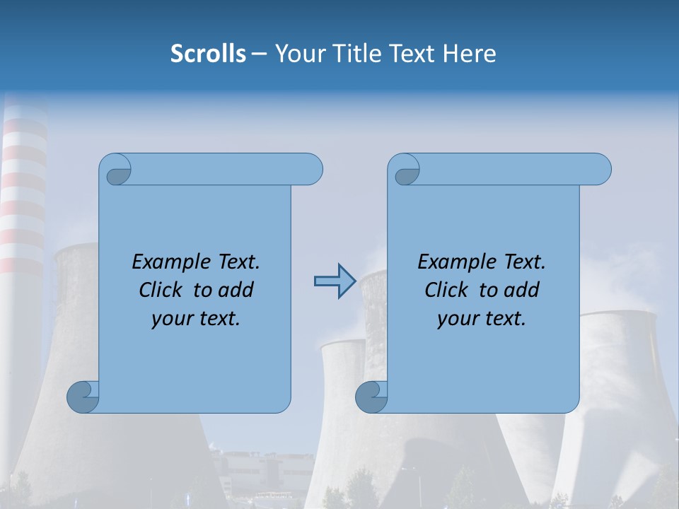 A Power Plant With Smoke Coming Out Of It PowerPoint Template