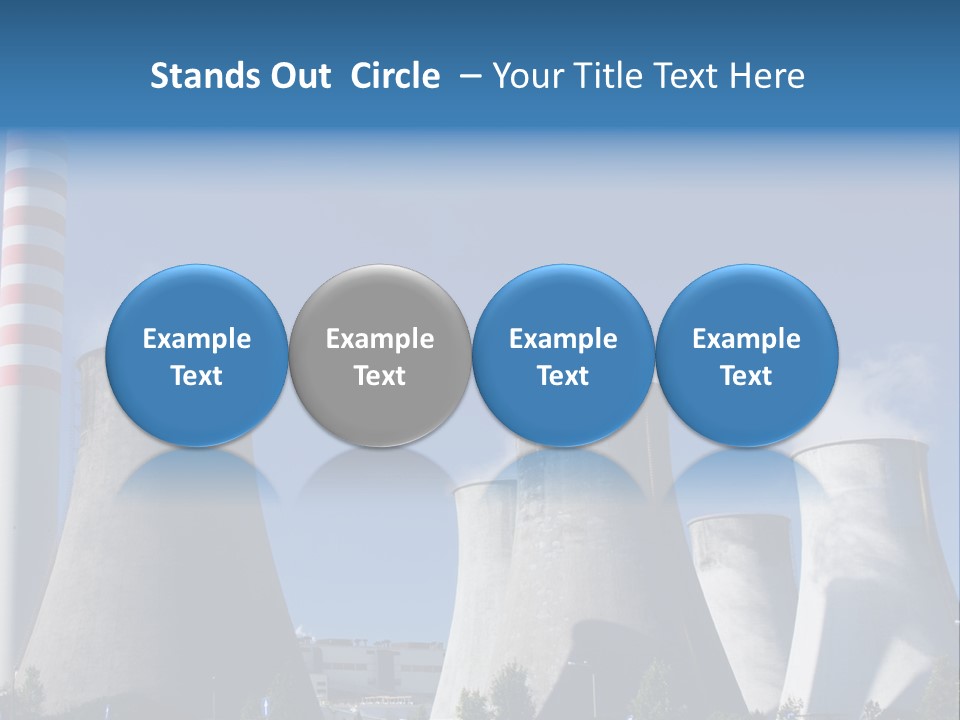 A Power Plant With Smoke Coming Out Of It PowerPoint Template