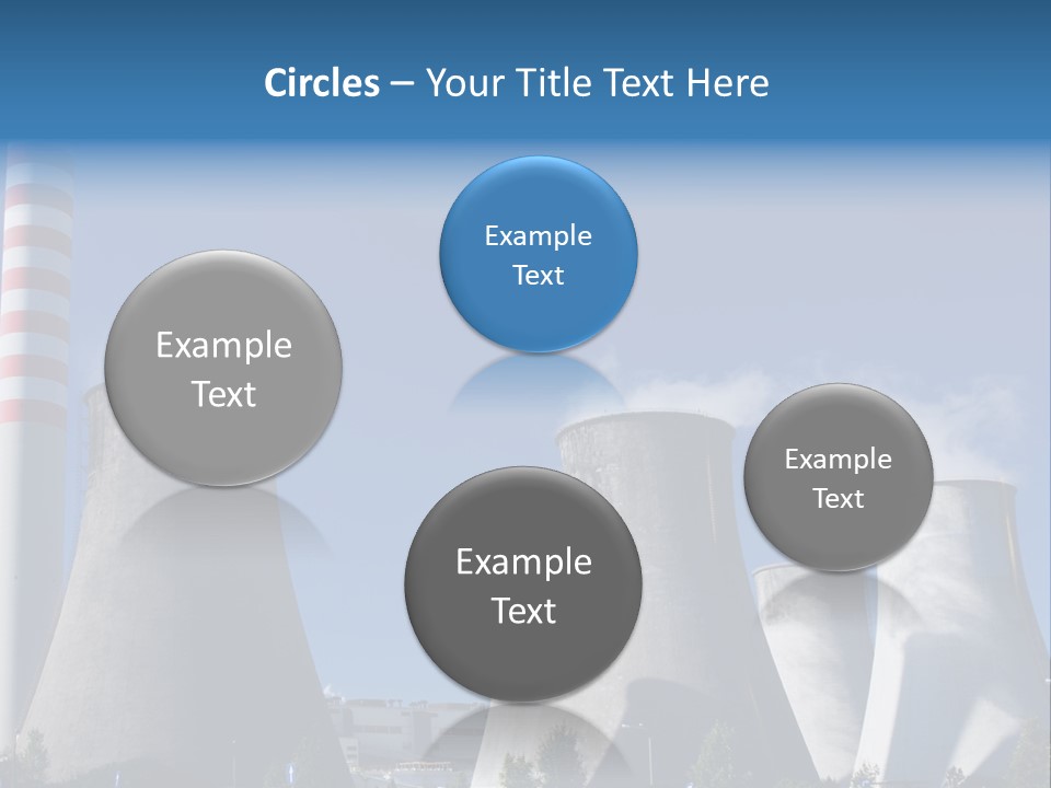 A Power Plant With Smoke Coming Out Of It PowerPoint Template