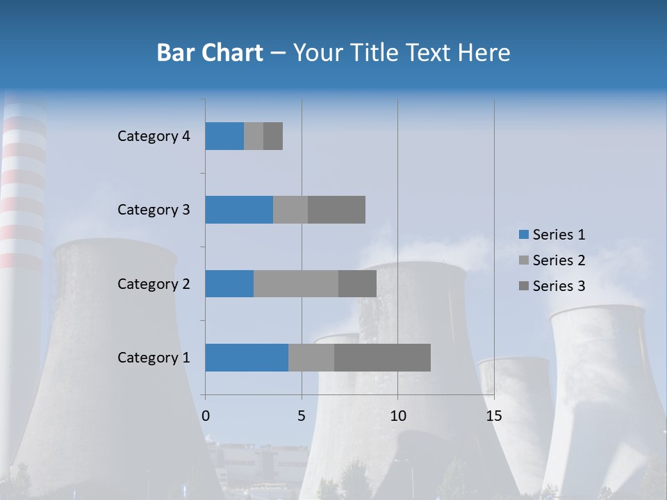 A Power Plant With Smoke Coming Out Of It PowerPoint Template