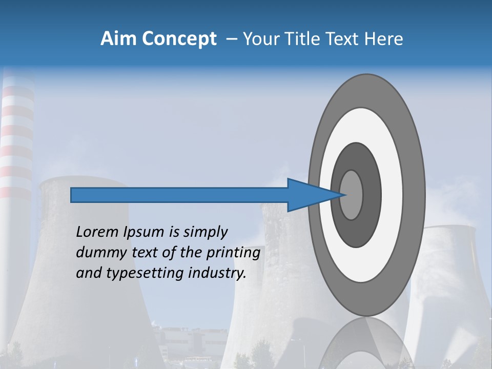 A Power Plant With Smoke Coming Out Of It PowerPoint Template