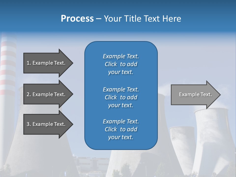 A Power Plant With Smoke Coming Out Of It PowerPoint Template