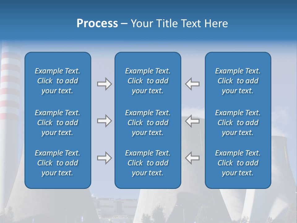 A Power Plant With Smoke Coming Out Of It PowerPoint Template