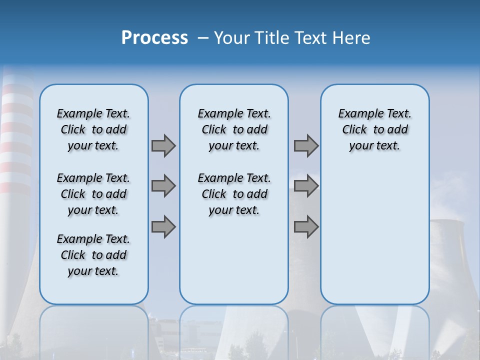 A Power Plant With Smoke Coming Out Of It PowerPoint Template