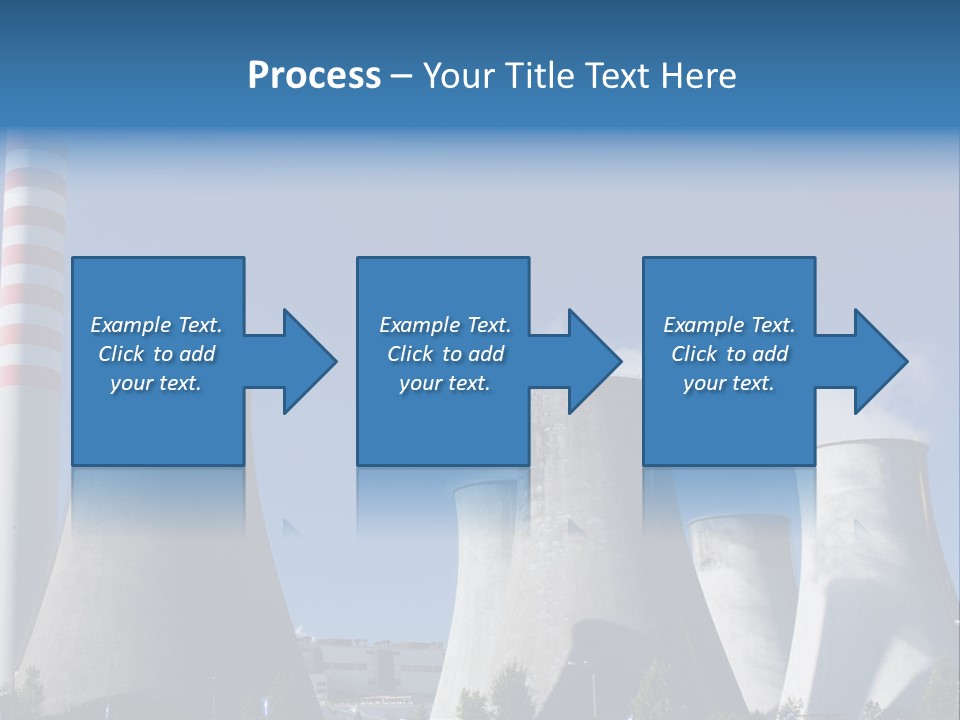 A Power Plant With Smoke Coming Out Of It PowerPoint Template