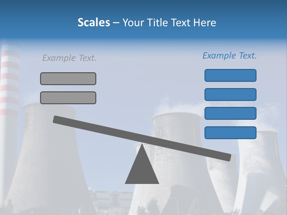 A Power Plant With Smoke Coming Out Of It PowerPoint Template