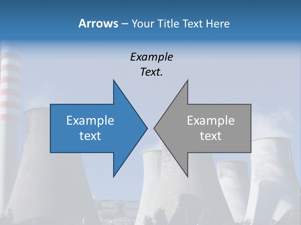 A Power Plant With Smoke Coming Out Of It PowerPoint Template