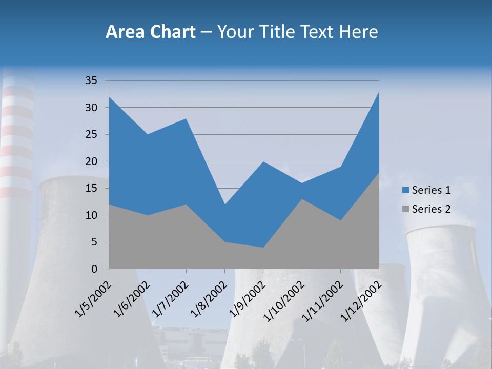A Power Plant With Smoke Coming Out Of It PowerPoint Template