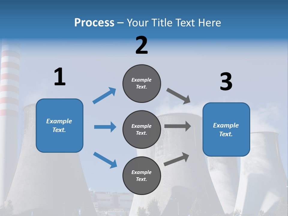 A Power Plant With Smoke Coming Out Of It PowerPoint Template