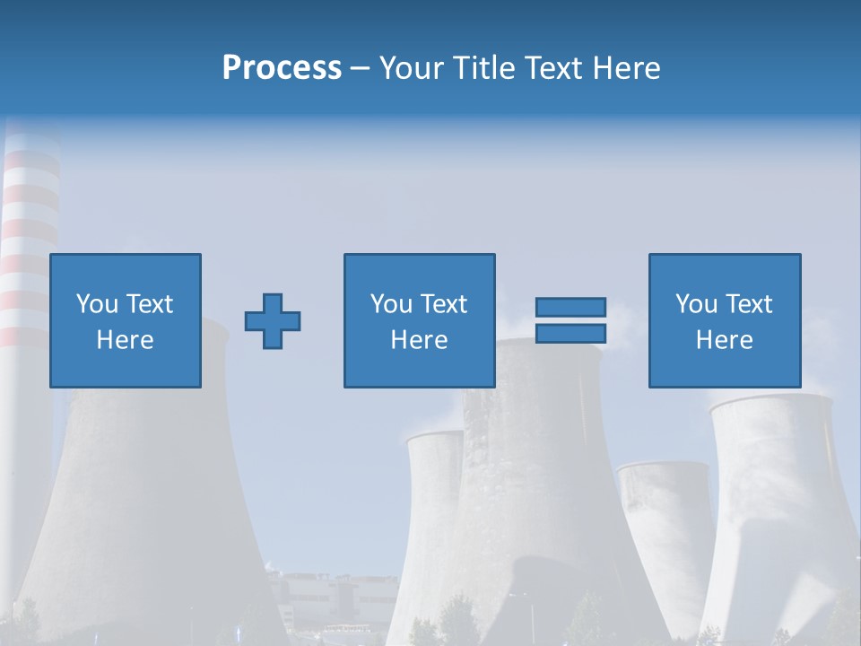 A Power Plant With Smoke Coming Out Of It PowerPoint Template