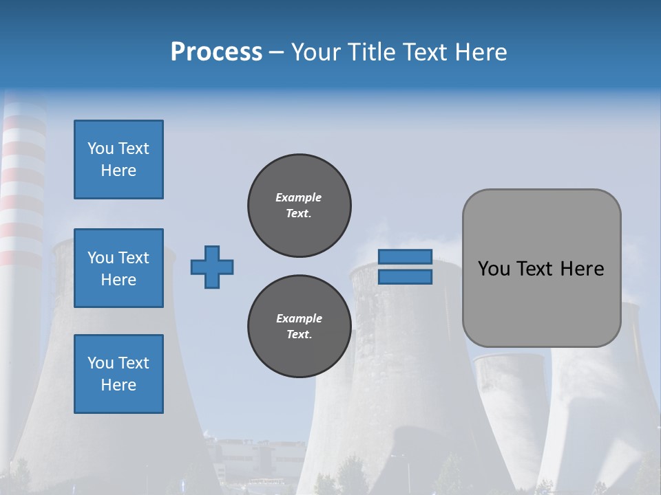 A Power Plant With Smoke Coming Out Of It PowerPoint Template