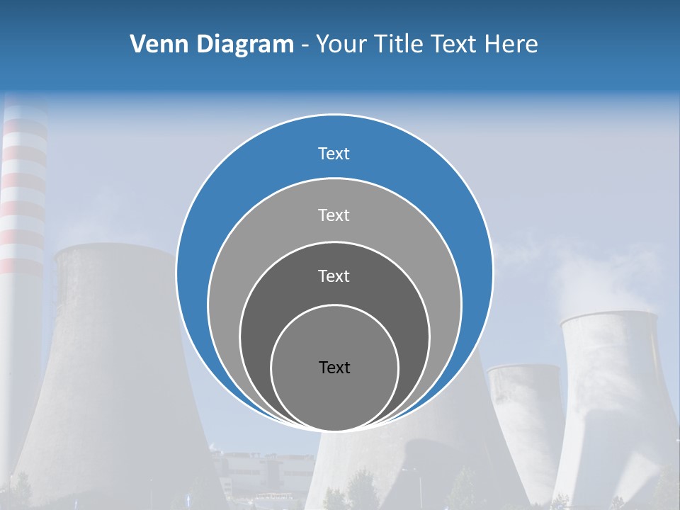 A Power Plant With Smoke Coming Out Of It PowerPoint Template