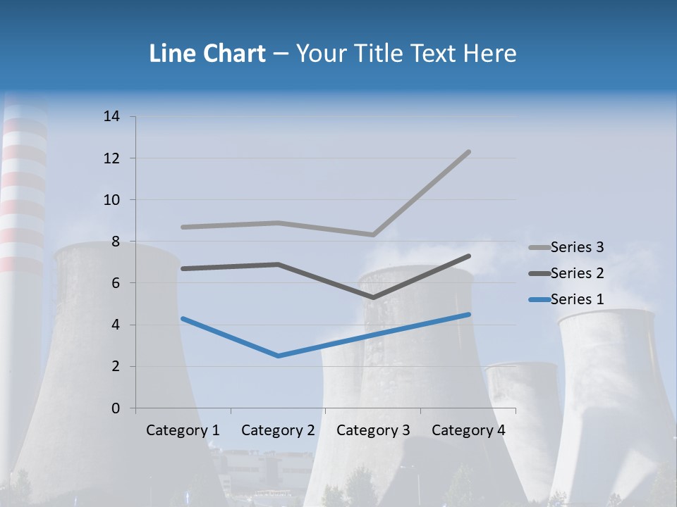 A Power Plant With Smoke Coming Out Of It PowerPoint Template