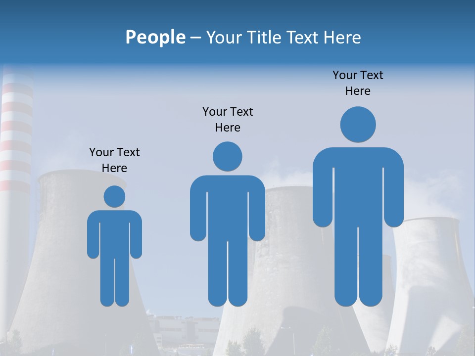 A Power Plant With Smoke Coming Out Of It PowerPoint Template