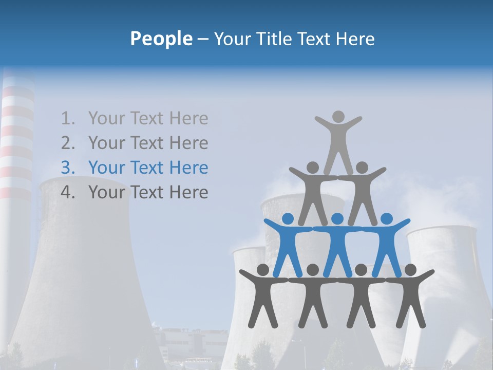 A Power Plant With Smoke Coming Out Of It PowerPoint Template