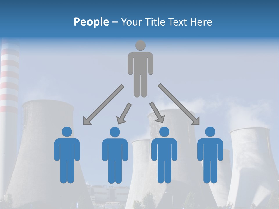 A Power Plant With Smoke Coming Out Of It PowerPoint Template