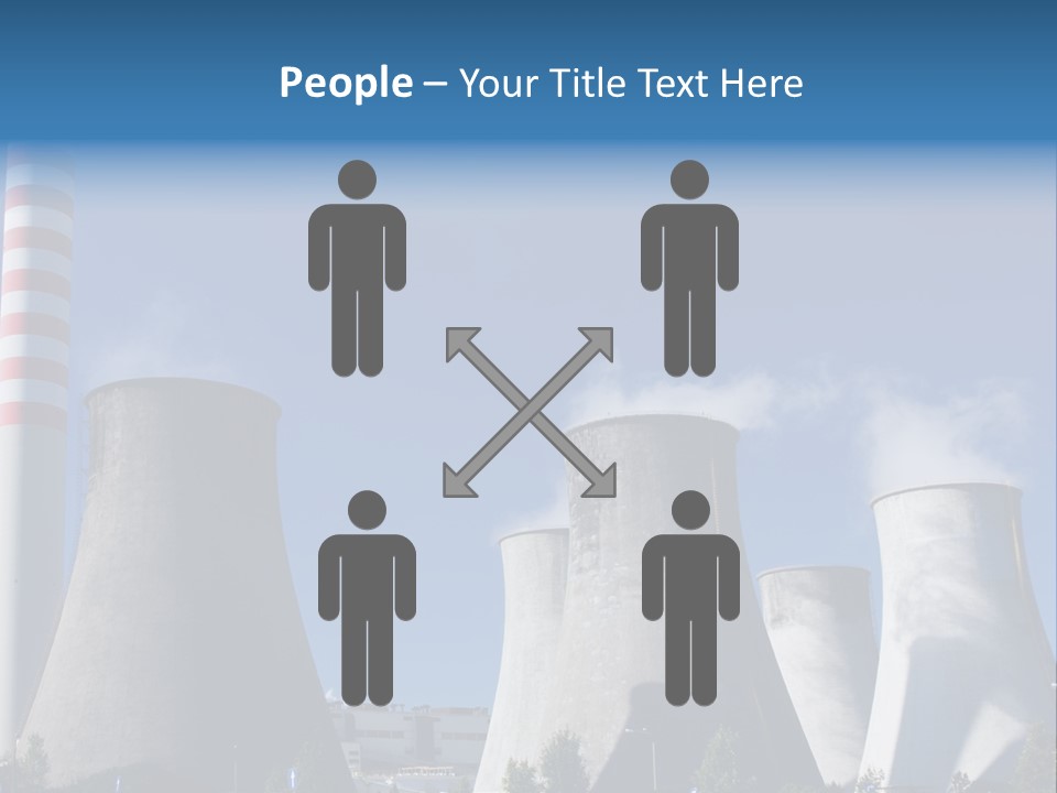 A Power Plant With Smoke Coming Out Of It PowerPoint Template