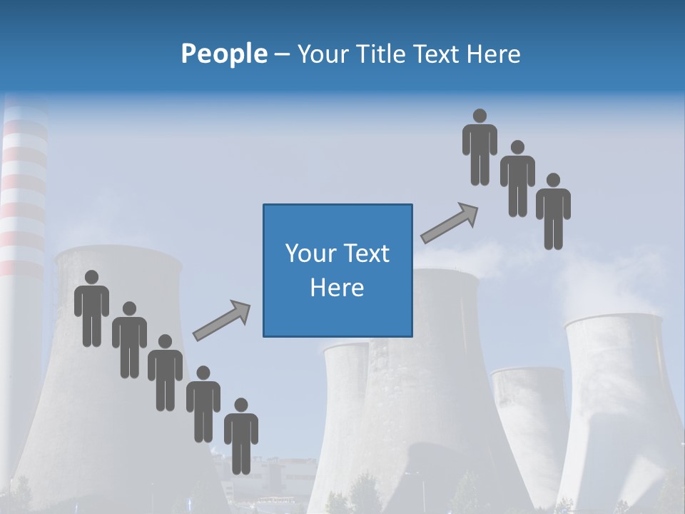 A Power Plant With Smoke Coming Out Of It PowerPoint Template