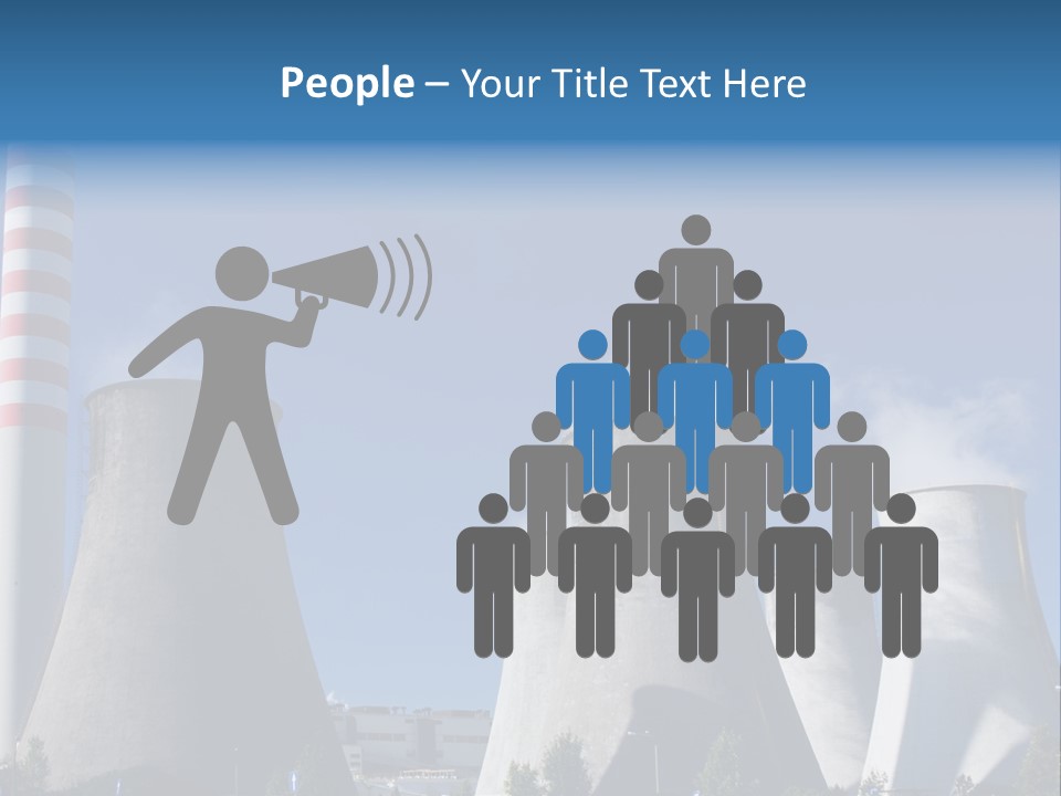 A Power Plant With Smoke Coming Out Of It PowerPoint Template