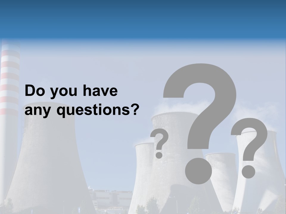 A Power Plant With Smoke Coming Out Of It PowerPoint Template