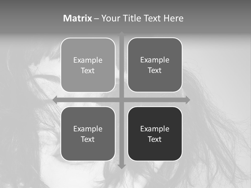 A Woman With Her Hair Blowing In The Wind PowerPoint Template