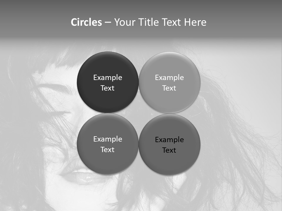 A Woman With Her Hair Blowing In The Wind PowerPoint Template