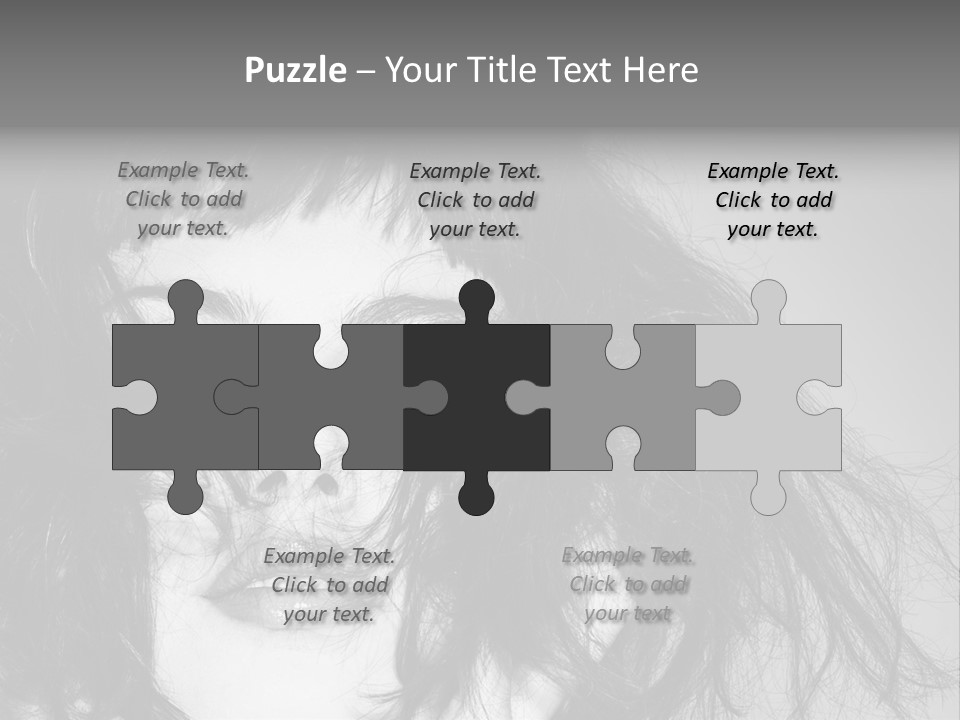 A Woman With Her Hair Blowing In The Wind PowerPoint Template