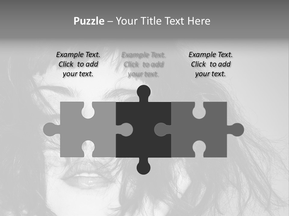 A Woman With Her Hair Blowing In The Wind PowerPoint Template