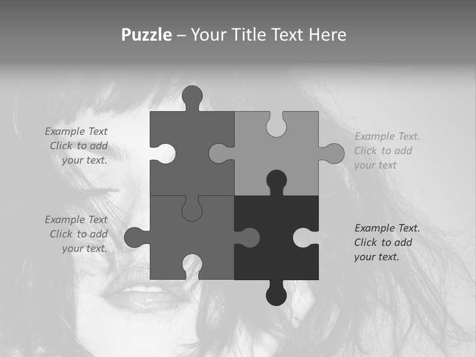 A Woman With Her Hair Blowing In The Wind PowerPoint Template