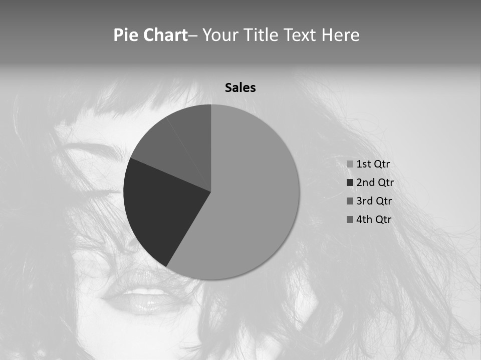 A Woman With Her Hair Blowing In The Wind PowerPoint Template