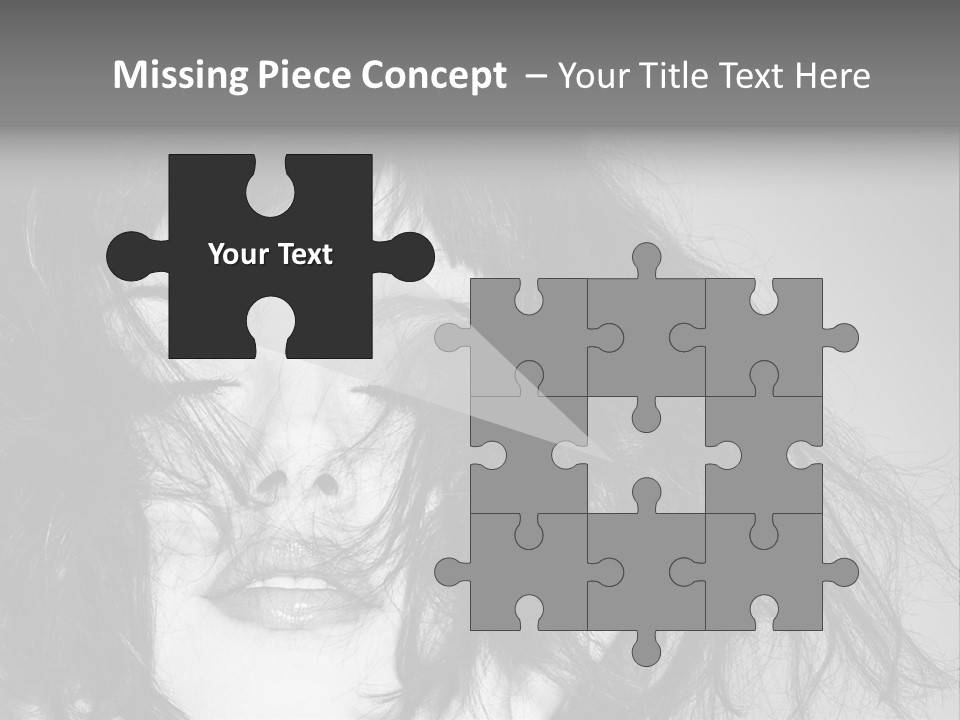 A Woman With Her Hair Blowing In The Wind PowerPoint Template